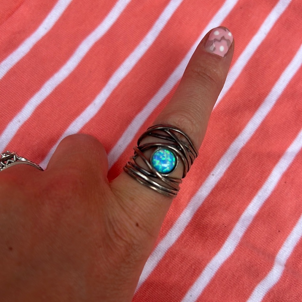 Sterling silver, and beautiful gem